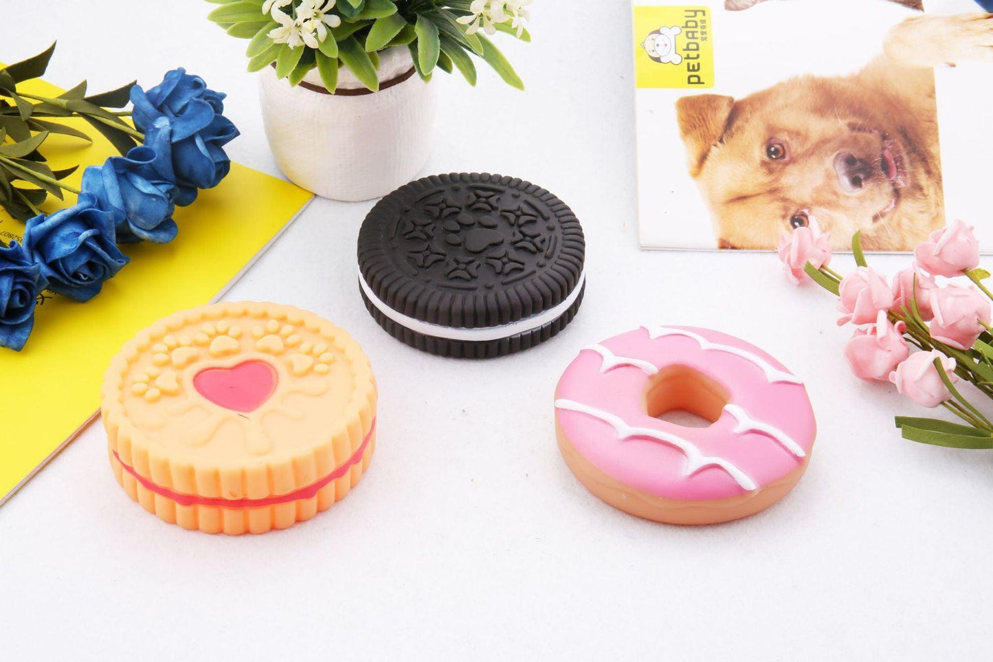 Canine Chompers: Interactive Sound-Ball Molar Toys With Three Delicious Designs-2